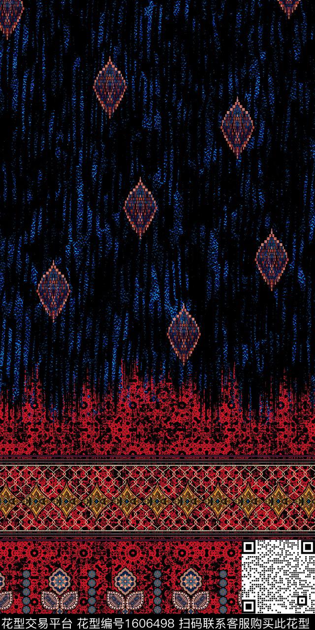 民族风中老年定位花数码印花华亿平台下载（图片编号: 1606498） - 瓦栏（Walan）