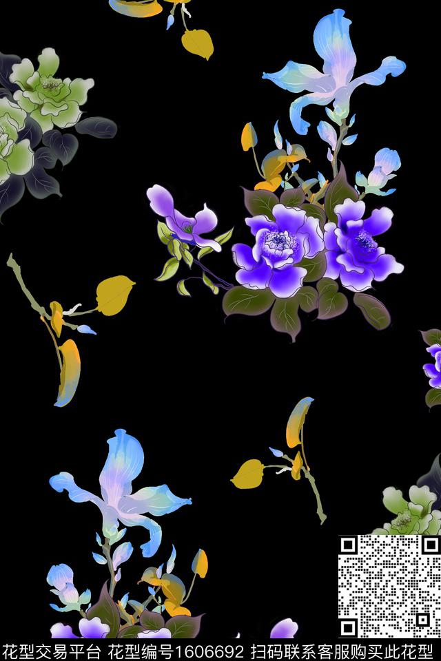 中国风热带华亿平台民族风数码印花华亿平台下载（图片编号: 1606692） - 瓦栏（Walan）