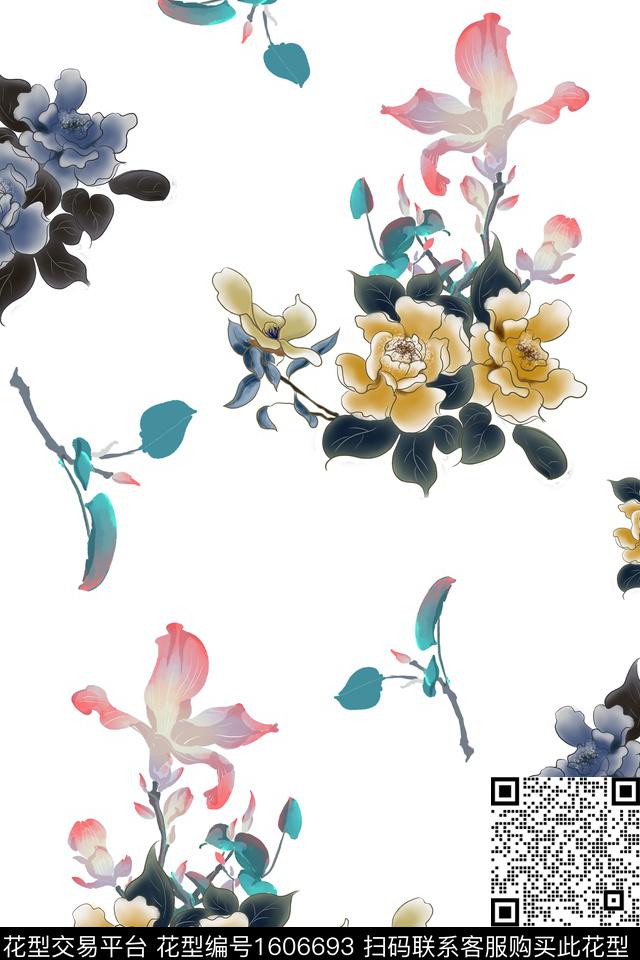 中国风热带华亿平台民族风数码印花华亿平台下载（图片编号: 1606693） - 瓦栏（Walan）