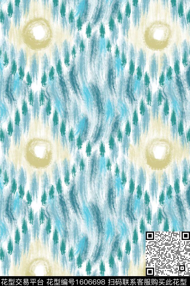 线条画笔触格子数码印花华亿平台下载（图片编号: 1606698） - 瓦栏（Walan）