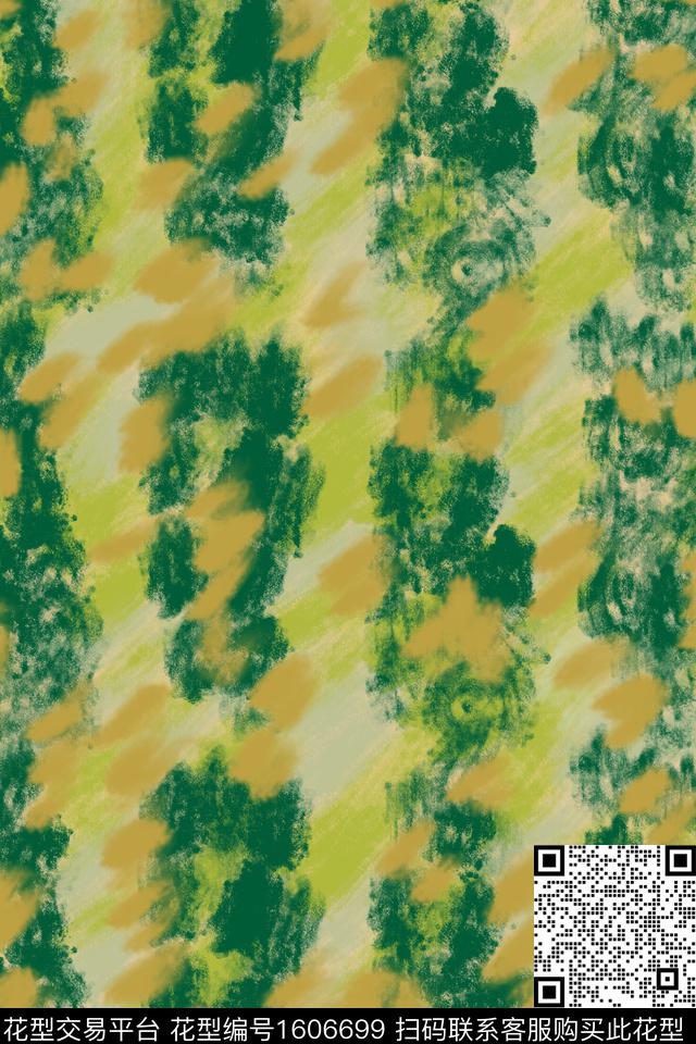 涂鸦笔触油画华亿平台数码印花华亿平台下载（图片编号: 1606699） - 瓦栏（Walan）