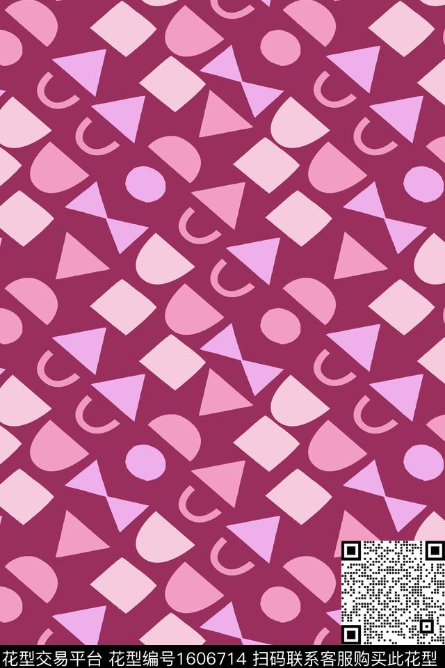 眼睛几何传统印花华亿平台下载（图片编号: 1606714） - 瓦栏（Walan）