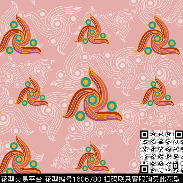 线条几何传统纹样传统印花华亿平台下载（图片编号: 1606780） - 瓦栏（Walan）