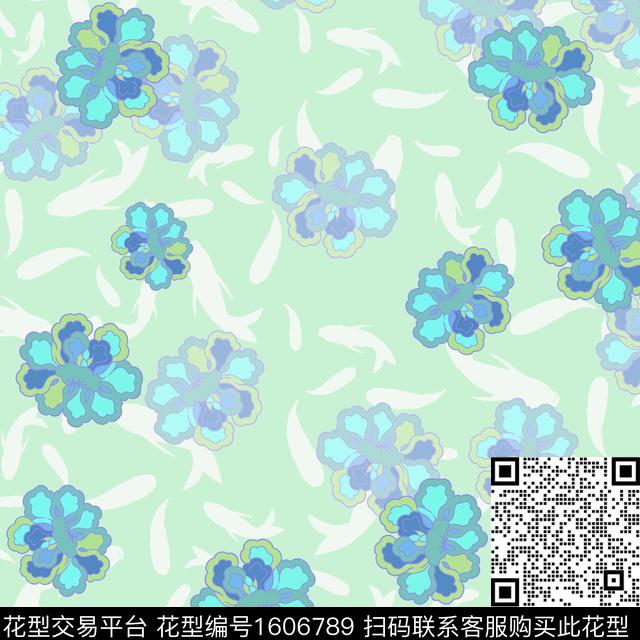 古典花纹花卉鱼传统印花华亿平台下载（图片编号: 1606789） - 瓦栏（Walan）