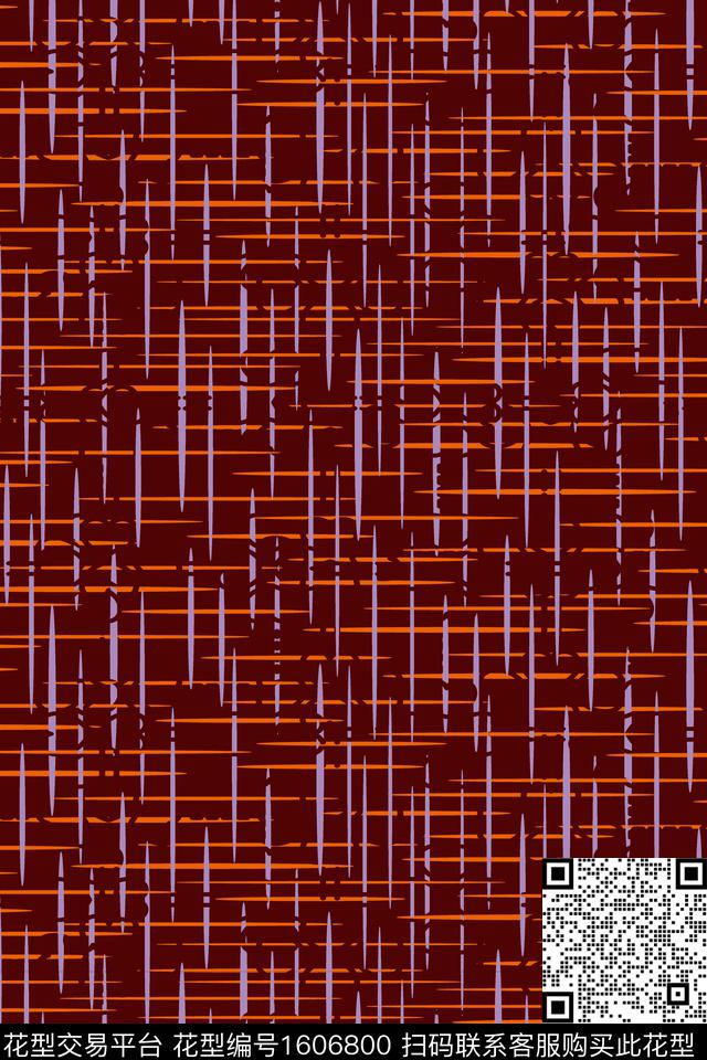 条纹格子交错数码印花华亿平台下载（图片编号: 1606800） - 瓦栏（Walan）