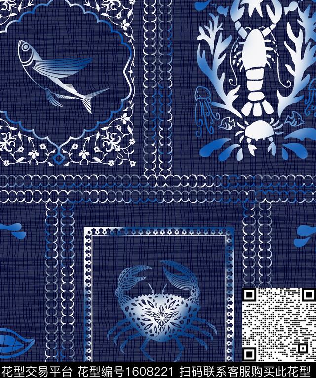 休闲混合拼接牛仔数码印花华亿平台下载（图片编号: 1608221） - 瓦栏（Walan）