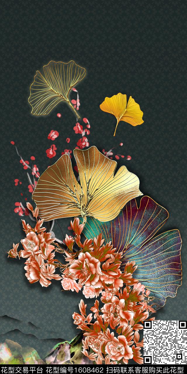 中国风花卉中老年数码印花华亿平台下载（图片编号: 1608462） - 瓦栏（Walan）