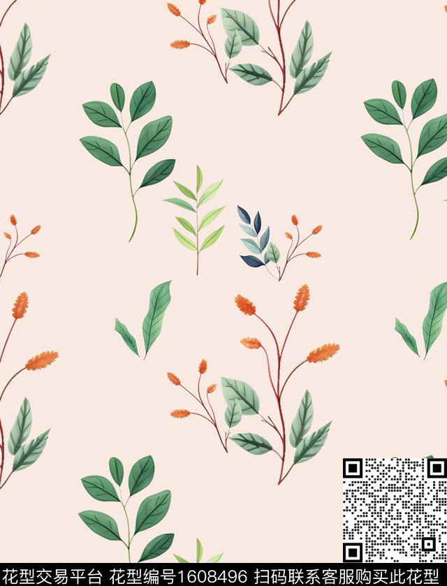 少女小清新连衣裙数码印花华亿平台下载（图片编号: 1608496） - 瓦栏（Walan）