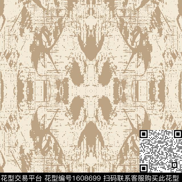 抽象女装对称花传统印花华亿平台下载（图片编号: 1608699） - 瓦栏（Walan）