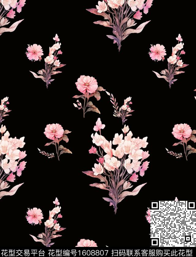 雪纺清爽底花卉小碎花传统印花华亿平台下载（图片编号: 1608807） - 瓦栏（Walan）