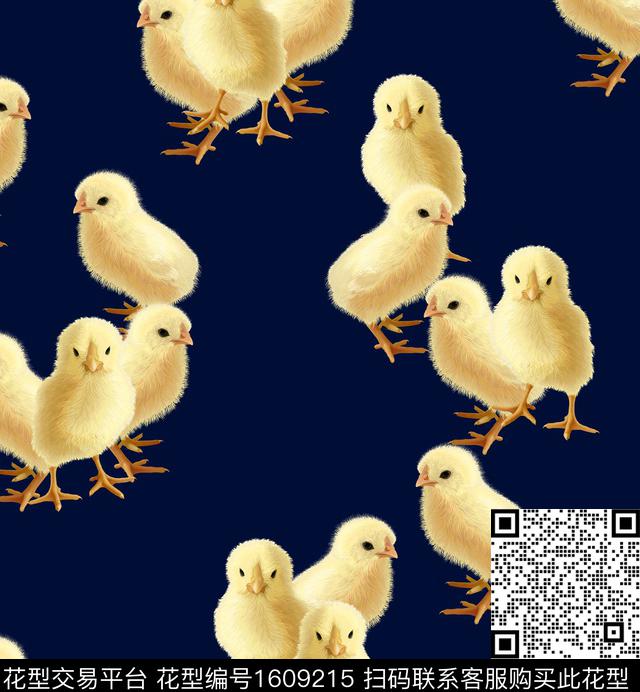 小鸡动物可爱数码印花华亿平台下载（图片编号: 1609215） - 瓦栏（Walan）