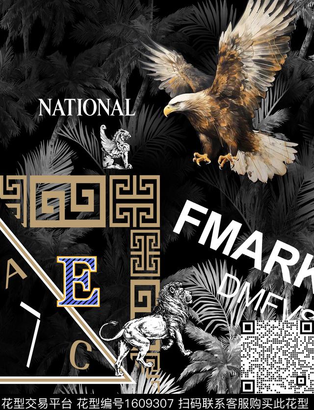 鹰狮子定位数码印花华亿平台下载（图片编号: 1609307） - 瓦栏（Walan）