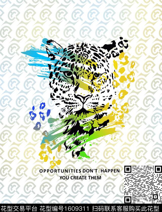 豹定位字母数码印花华亿平台下载（图片编号: 1609311） - 瓦栏（Walan）