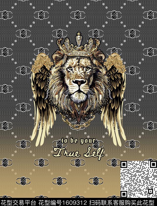 狮子翅膀定位数码印花华亿平台下载（图片编号: 1609312） - 瓦栏（Walan）