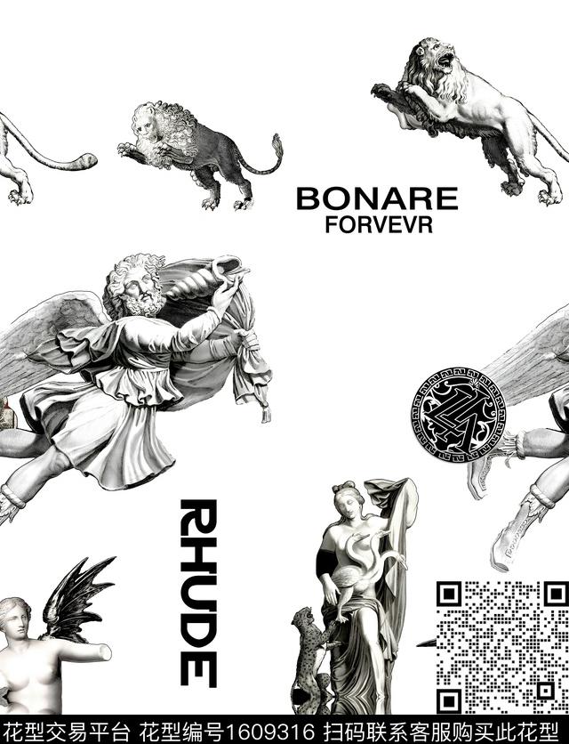 狮子雕像定位数码印花华亿平台下载（图片编号: 1609316） - 瓦栏（Walan）