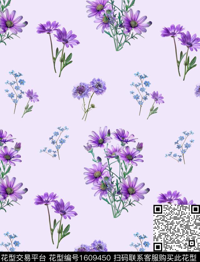 花卉小碎花连衣裙数码印花华亿平台下载（图片编号: 1609450） - 瓦栏（Walan）