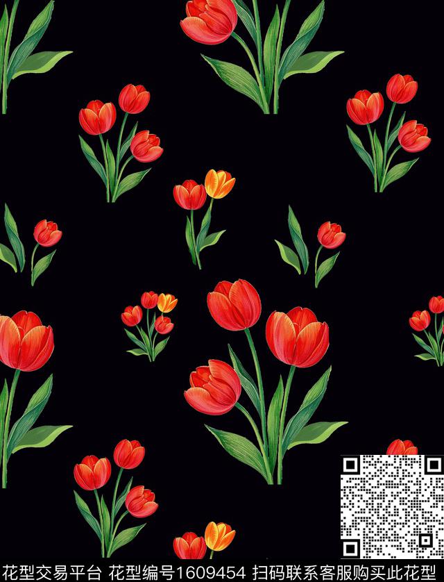 雪纺小碎花连衣裙传统印花华亿平台下载（图片编号: 1609454） - 瓦栏（Walan）