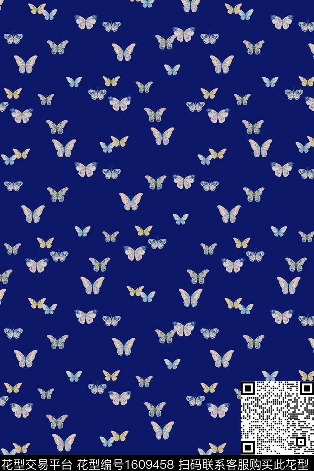 昆虫蝴蝶数码印花华亿平台下载（图片编号: 1609458） - 瓦栏（Walan）