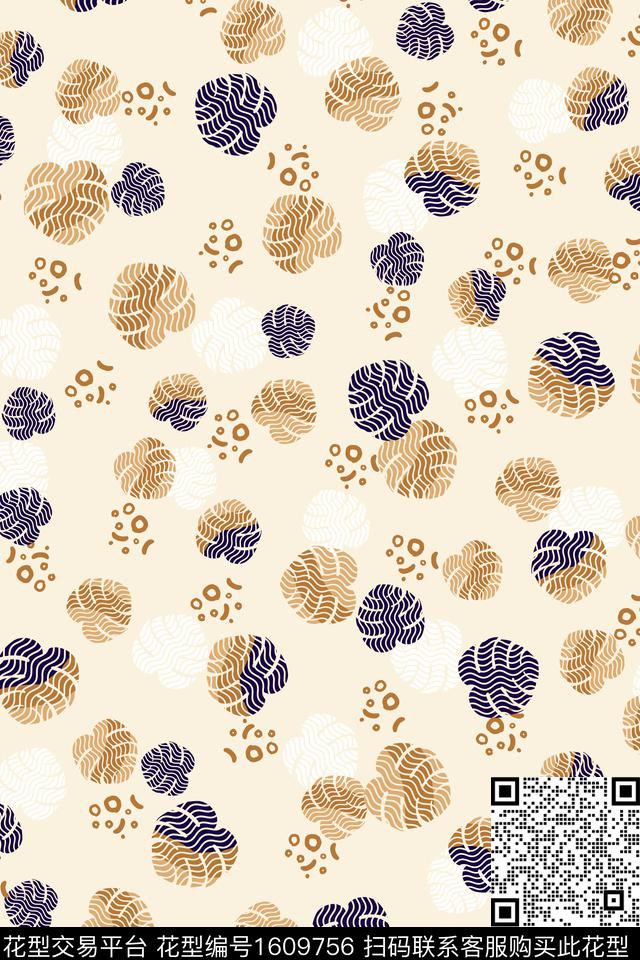 春夏华亿平台绿植树叶条纹数码印花华亿平台下载（图片编号: 1609756） - 瓦栏（Walan）