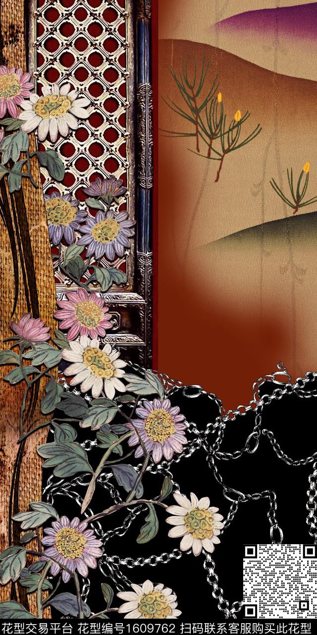 定位花花卉中老年数码印花华亿平台下载（图片编号: 1609762） - 瓦栏（Walan）