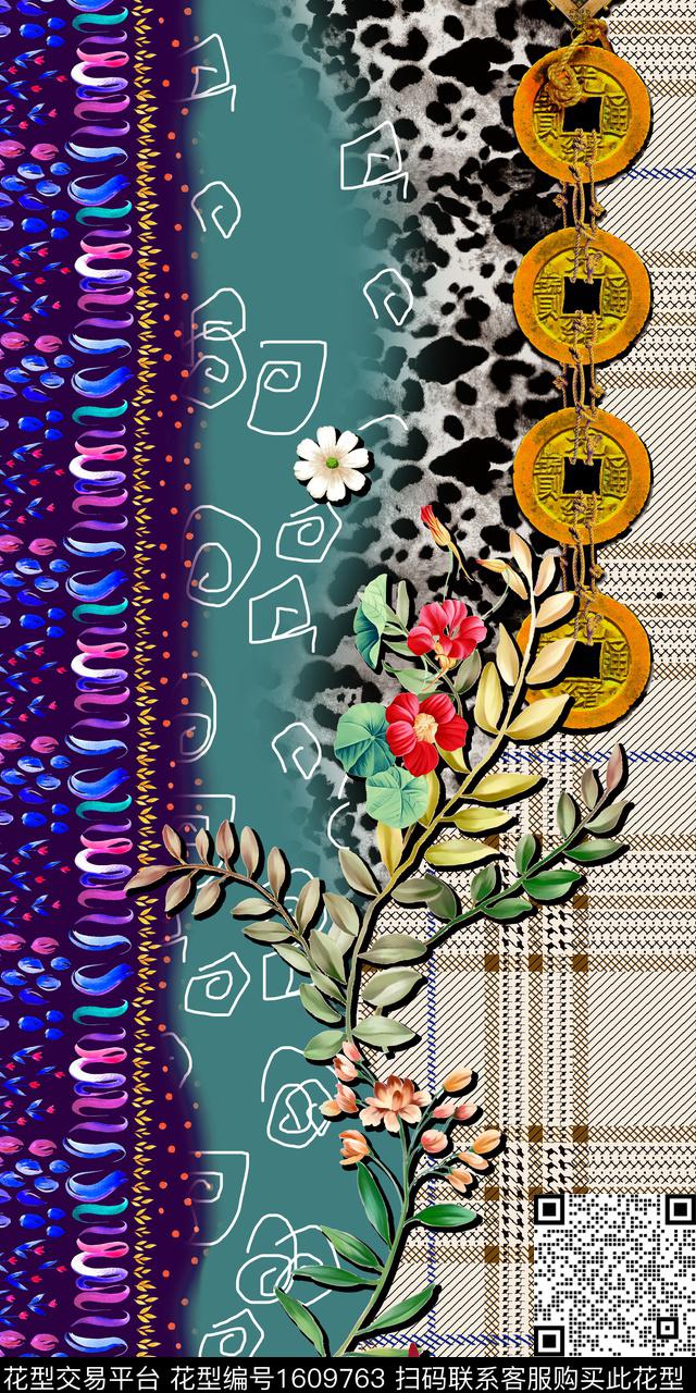 中国风花卉中老年数码印花华亿平台下载（图片编号: 1609763） - 瓦栏（Walan）