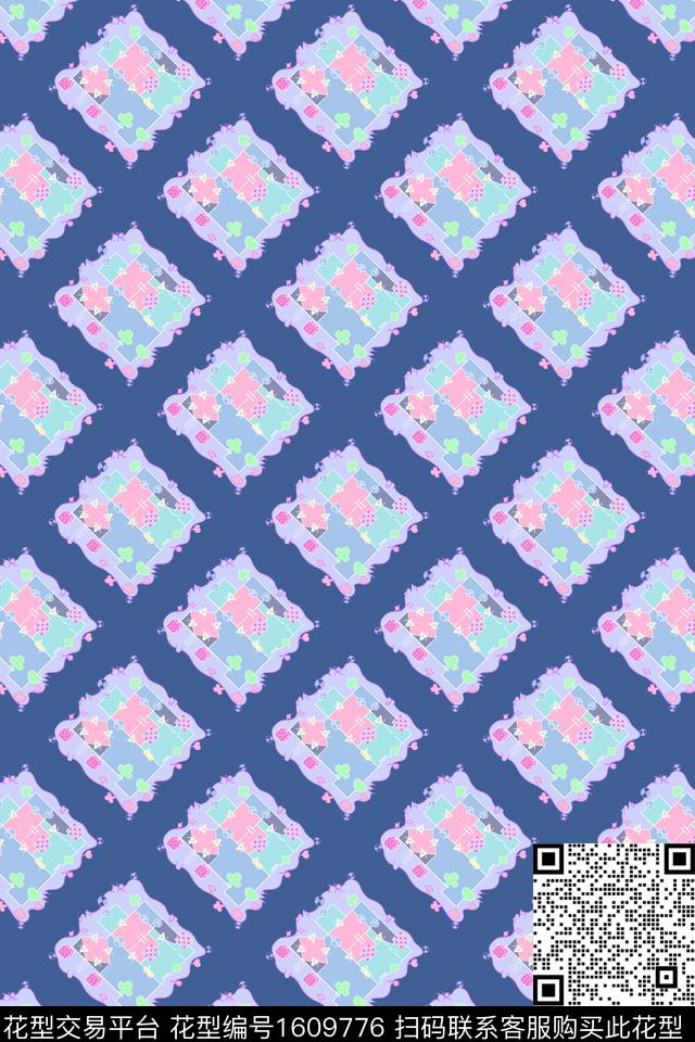 童趣电路图趣味骰子数码印花华亿平台下载（图片编号: 1609776） - 瓦栏（Walan）