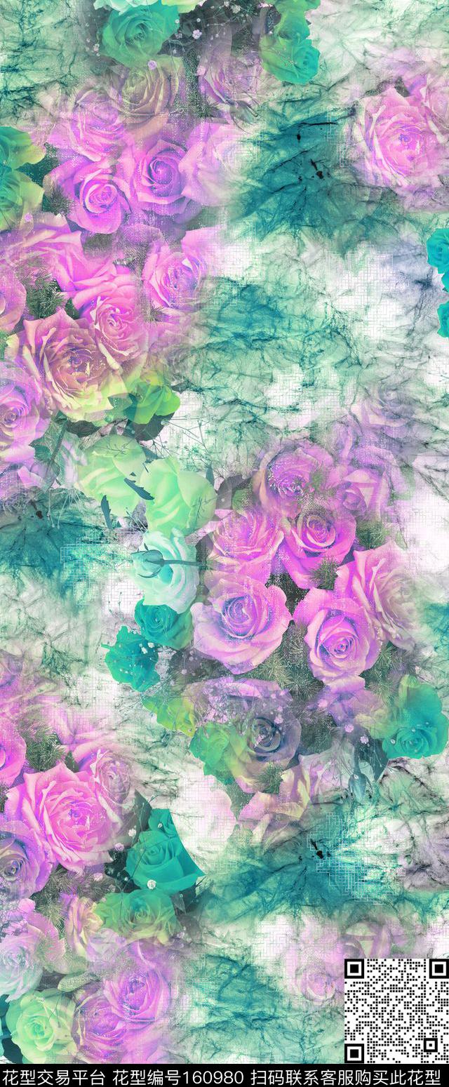 爆款散花数码印花华亿平台下载（图片编号: 160980） - 瓦栏（Walan）