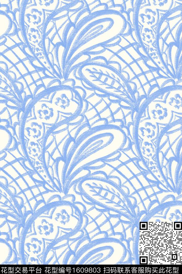 小清新民族风格子数码印花华亿平台下载（图片编号: 1609803） - 瓦栏（Walan）
