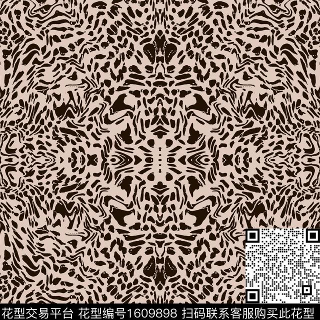 抽象对称数码印花华亿平台下载（图片编号: 1609898） - 瓦栏（Walan）