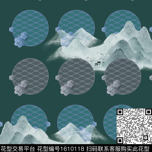 古典花纹民族风中国风数码印花华亿平台下载（图片编号: 1610118） - 瓦栏（Walan）