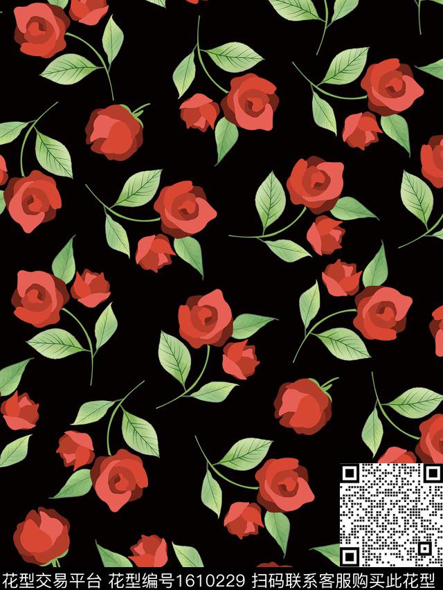 雪纺春夏华亿平台小碎花传统印花华亿平台下载（图片编号: 1610229） - 瓦栏（Walan）