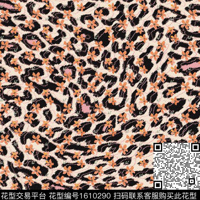 花卉小碎花笔触数码印花华亿平台下载（图片编号: 1610290） - 瓦栏（Walan）