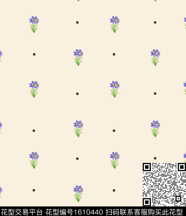 花卉小碎花连衣裙数码印花华亿平台下载（图片编号: 1610440） - 瓦栏（Walan）