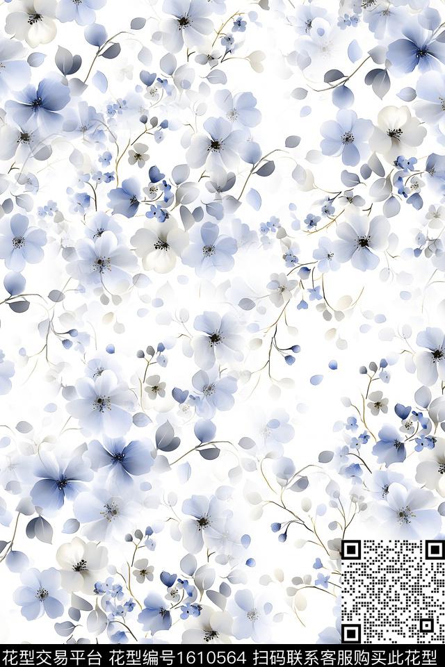 水彩花卉花卉数码印花华亿平台下载（图片编号: 1610564） - 瓦栏（Walan）