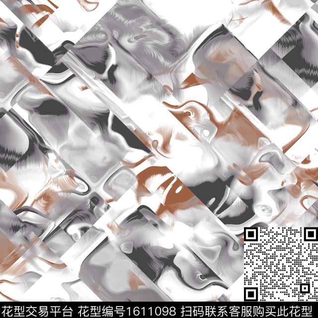 晕染肌理抽象数码印花华亿平台下载（图片编号: 1611098） - 瓦栏（Walan）