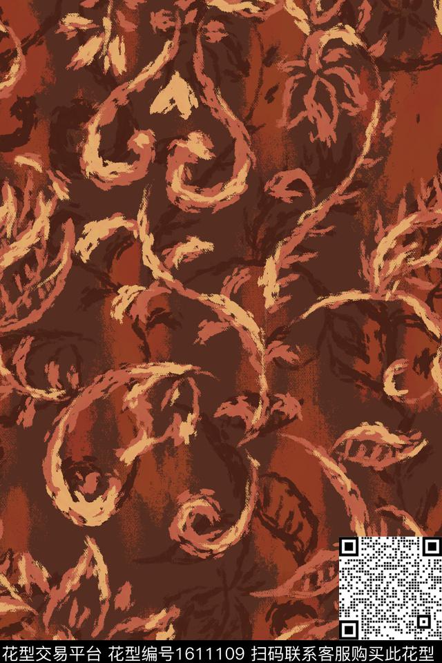 民族风侘寂民族花卉数码印花华亿平台下载（图片编号: 1611109） - 瓦栏（Walan）