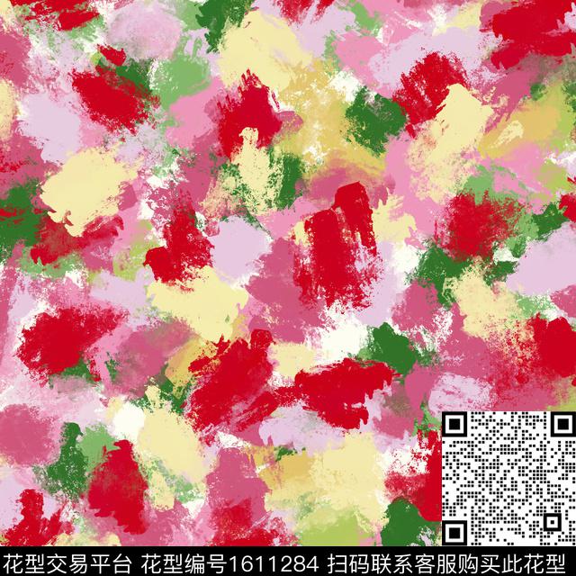 笔触迷彩抽象数码印花华亿平台下载（图片编号: 1611284） - 瓦栏（Walan）