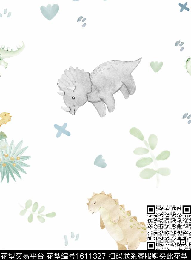 卡通动物小清新可爱数码印花华亿平台下载（图片编号: 1611327） - 瓦栏（Walan）