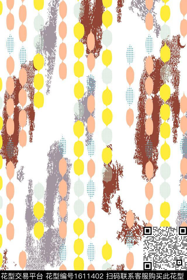 纹理几何抽象数码印花华亿平台下载（图片编号: 1611402） - 瓦栏（Walan）