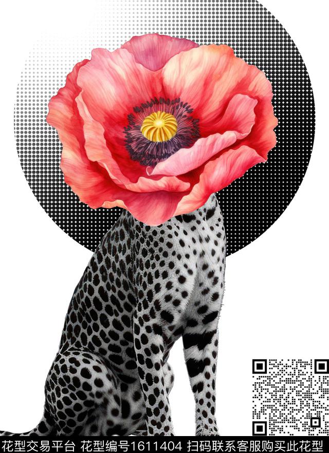 人物手绘花卉花与男人传统印花华亿平台下载（图片编号: 1611404） - 瓦栏（Walan）