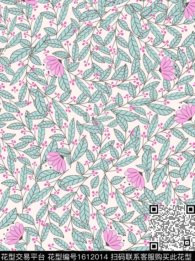 雪纺春夏华亿平台小碎花传统印花华亿平台下载（图片编号: 1612014） - 瓦栏（Walan）
