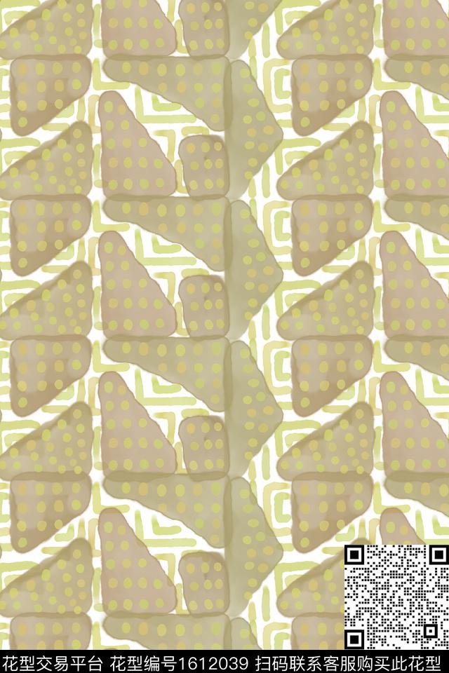 水彩波点格子数码印花华亿平台下载（图片编号: 1612039） - 瓦栏（Walan）