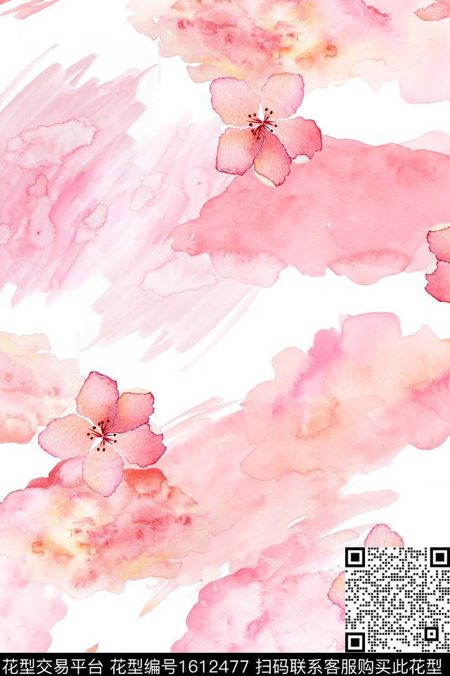 水彩抽象渐变数码印花华亿平台下载（图片编号: 1612477） - 瓦栏（Walan）