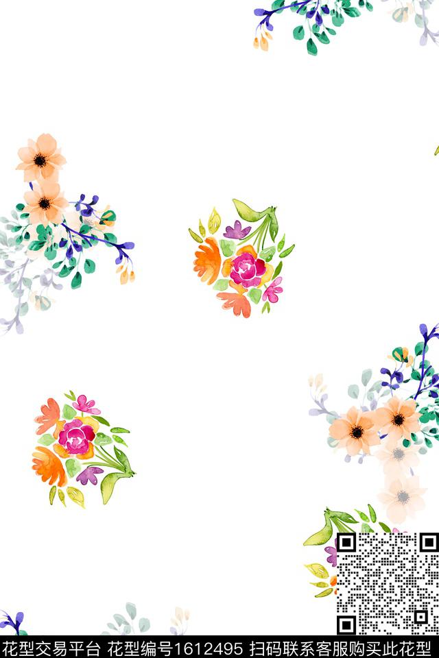 小清新小碎花休闲数码印花华亿平台下载（图片编号: 1612495） - 瓦栏（Walan）