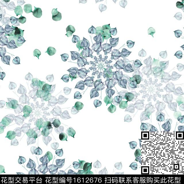 花瓣休闲曼陀罗数码印花华亿平台下载（图片编号: 1612676） - 瓦栏（Walan）