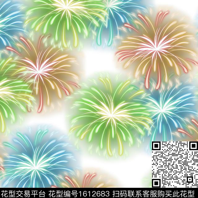 渐变休闲线条花卉数码印花华亿平台下载（图片编号: 1612683） - 瓦栏（Walan）