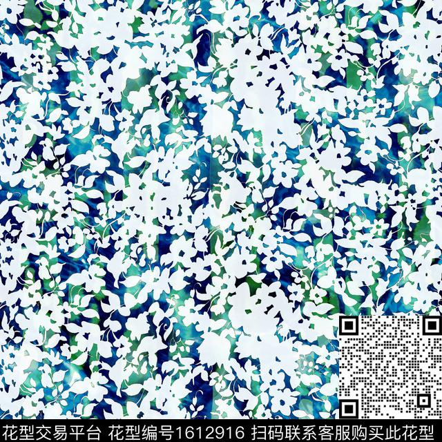 晕染肌理渐变小碎花数码印花华亿平台下载（图片编号: 1612916） - 瓦栏（Walan）