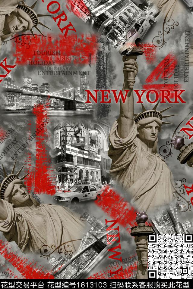 胜利女神复古建筑数码印花华亿平台下载（图片编号: 1613103） - 瓦栏（Walan）