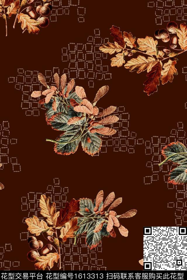 大花花卉中老年数码印花华亿平台下载（图片编号: 1613313） - 瓦栏（Walan）