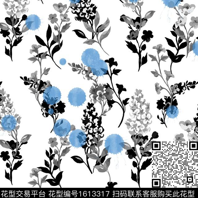 小清新黑白华亿平台休闲数码印花华亿平台下载（图片编号: 1613317） - 瓦栏（Walan）